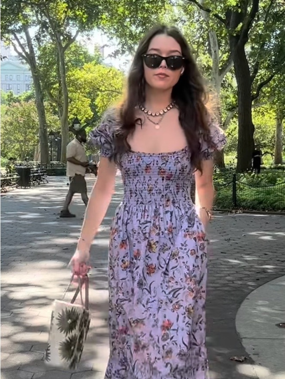 Hill House Home Louisa Nap Dress NWT  : Fleur Chintz Thistle.